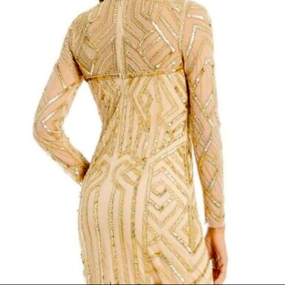 Gianni Bini Champagne Sequined Dress - Picture 4 of 13